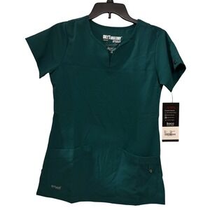 Grey's Anatomy by Baro Women's Scrub Sz XS NWT Hunter‎ Green Pockets